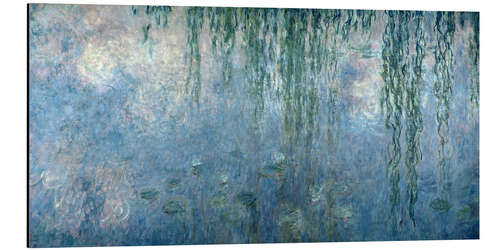 Aluminium print Waterlilies: Morning with Weeping Willows (detail) III