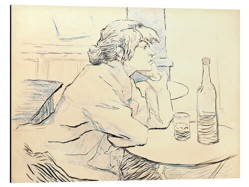 Aluminiumsbilde Suzanne Valadon sitting at table