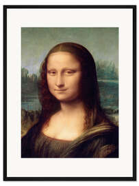 Gerahmter Kunstdruck Mona Lisa (Detail)