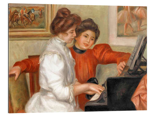 Gallery print Yvonne and Christine Lerolle at the piano