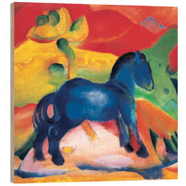 Holzbild  Das kleine blaue Pferdchen - Franz Marc