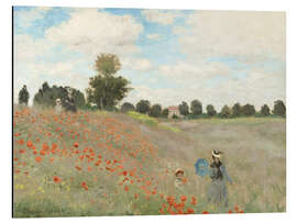 Alubild  Mohnfeld bei Argenteuil - Claude Monet