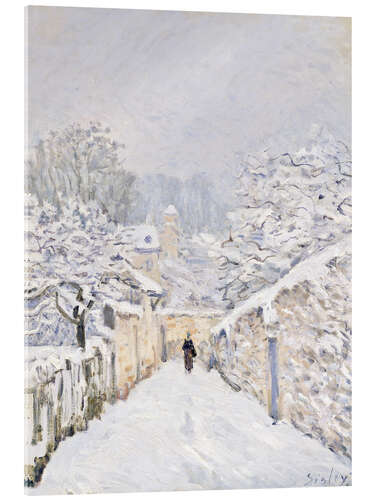 Acrylic print Snow at Louveciennes