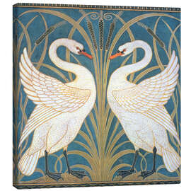 Canvas-taulu  Swan, Rush and Iris - Walter Crane