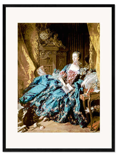 Gerahmter Kunstdruck Madame de Pompadour