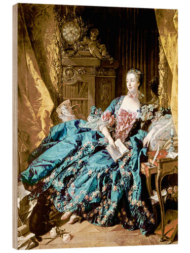 Wood print Madame de Pompadour