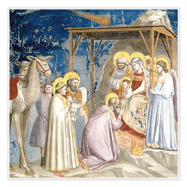 Póster  La adoración de los Reyes Magos - Giotto di Bondone