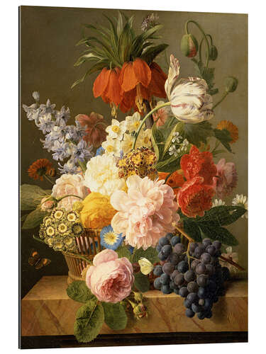 Galleritryk Still Life with Flowers and Fruit