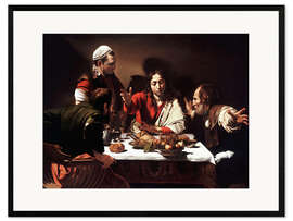 Impresión de arte enmarcada La cena de Emaús