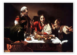 Reprodução  Los discípulos de Emaús - Michelangelo Merisi (Caravaggio)