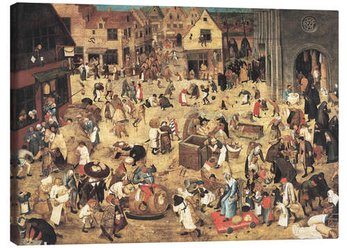Tableau sur toile Le Combat de Carnaval et Carême