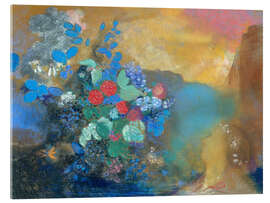 Acrylglasbild Ophelia unter den Blumen