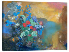Tableau sur toile Ophélie parmi les fleurs - Odilon Redon