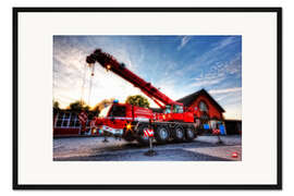 Gerahmter Kunstdruck Kran 01