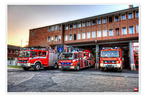Póster Estación de bomberos en Alemania