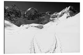 Magnettafel Spuren im Schnee