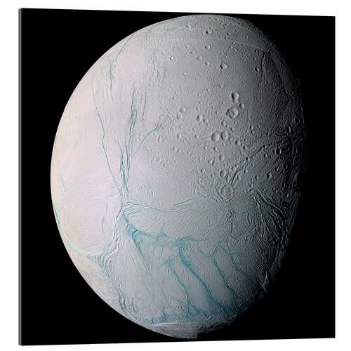 Acrylglasbild Saturnmond Enceladus