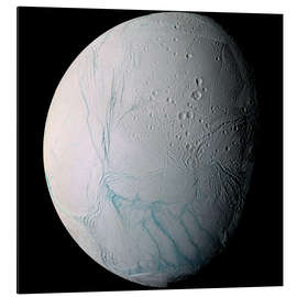 Aluminium print Saturn's moon Enceladus