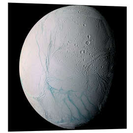 Foam board print Saturn's moon Enceladus