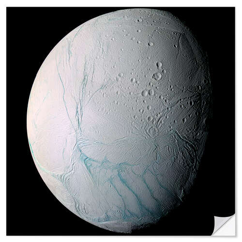 Wandsticker Saturnmond Enceladus