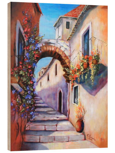 Obraz na drewnie Mediterranean alley