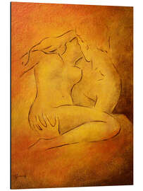 Magnettafel Flammende Leidenschaft – Verliebtes Paar