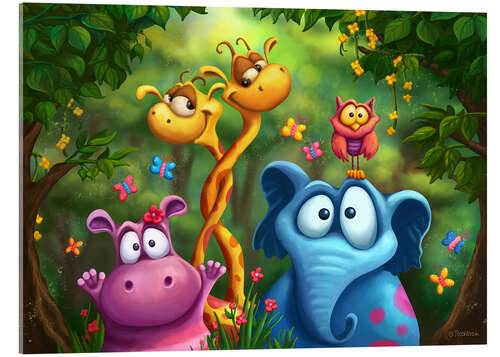 Obraz na szkle akrylowym Jungle animals