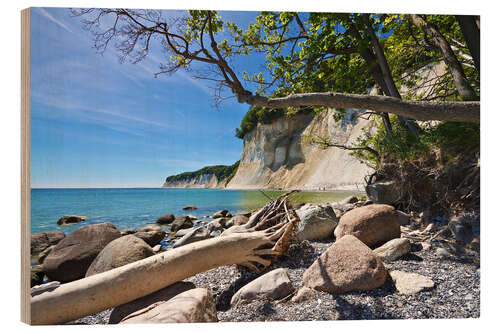 Tableau en bois Mer Baltique, île de Rügen