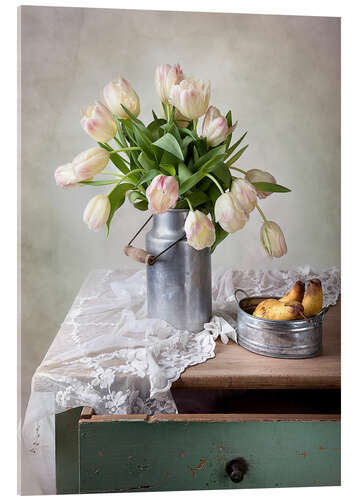 Quadro em acrílico Still life with tulips