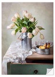 Wandsticker Stilleben mit Tulpen