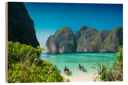 Wood print Lagoon in Thailand