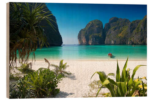 Wood print White beach in Thailand