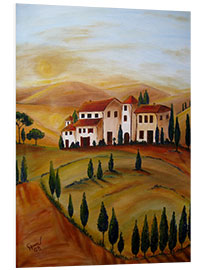 PVC print Sunrise in Tuscany