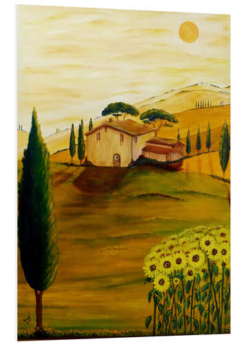 PVC print Sunflowers in Tuscany