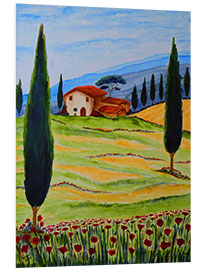 Stampa su PVC Flowering Poppies of Tuscany 4