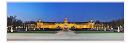 Reprodução  Panoramic view of palace Karlsruhe Germany - FineArt Panorama