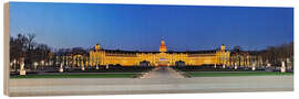 Holzbild Panorama Schloss Karlsruhe - FineArt Panorama