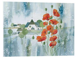 Hartschaumbild Blühender Mohn