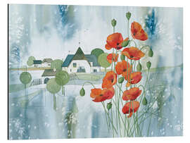 Magnettafel Blühender Mohn