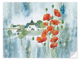 Wandsticker Blühender Mohn