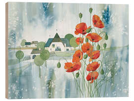Obraz na drewnie Poppy flower - Franz Heigl