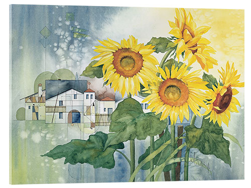 Obraz na szkle akrylowym Rays of sun flowers
