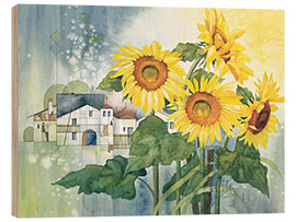 Obraz na drewnie Rays of sun flowers - Franz Heigl