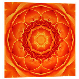 Acrylglasbild Mandala - Wärmende Liebe - Dolphins DreamDesign