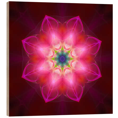 Wood print Mandala - Be Yourself