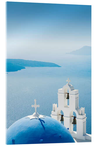 Obraz na szkle akrylowym Church Santorini Greece