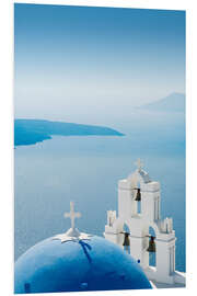 Hartschaumbild Kirche Santorini Griechenland