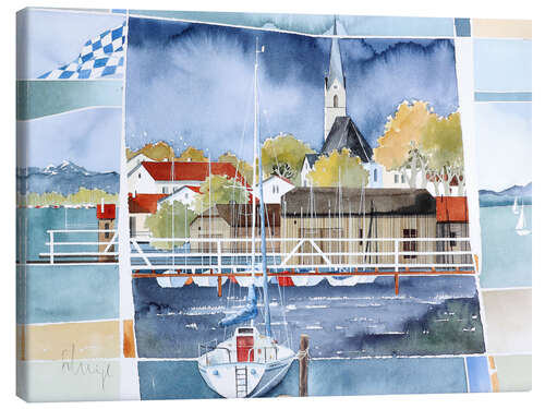 Lienzo Morning on Lake Chiemsee