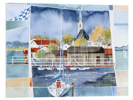 Hartschaumbild Vormittag am Chiemsee