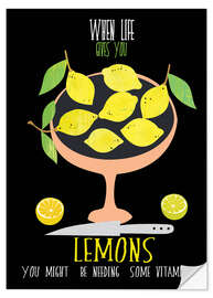 Naklejka na ścianę When life gives you lemons - Taika Tori